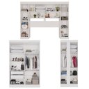 Ver imagem 2 de Guarda-Roupa Casal Modulado Positano 9 Portas 2 Gavetas com Espelho Branco - Pnr Móveis
