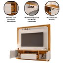 Ver imagem 5 de Estante Home Theater Rio 2 Portas MDP 200cm Cinamomo-Off White Madetec Móveis