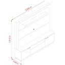 Ver imagem 2 de Estante Home Theater Rio 2 Portas MDP 200cm Cinamomo-Off White Madetec Móveis