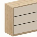 Ver imagem 3 de Cômoda para Quarto com 6 Gavetas 180 Cm 100% Mdf Casa Lar Cor:carvalho Malva com Titânio