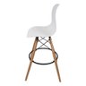 BANQUETA CHARLES EAMES EIFFEL BRANCO BASE DE MADEIRA SALA DE JANTAR COZINHA  - 3