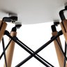 BANQUETA CHARLES EAMES EIFFEL BRANCO BASE DE MADEIRA SALA DE JANTAR COZINHA  - 5