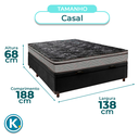 Ver imagem 3 de Cama + Bau Preto e Colchão D28 Casal - Conforto Paropas