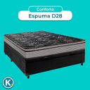 Ver imagem 4 de Cama + Bau Preto e Colchão D28 Casal - Conforto Paropas