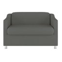 Ver imagem 7 de Kit 01 Poltrona Decorativa Tilla + Namoradeira Sala Espera Cor:Cinza