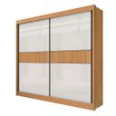 Ver imagem 1 de Guarda Roupas Casal Cancun Ripado 2pts 100% Mdf D'doro Móveis - Cinamomo/off White