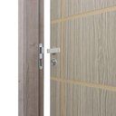Ver imagem 4 de Kit Porta de Madeira Decorada 215x64cm com Batente de MDF Ultra 12cm Neblina MGM Abertura Direita Ma