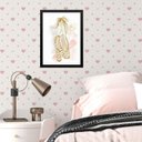 Ver imagem 1 de Quadro Infantil Menina Sapatilha de Balé Ouro 33x24cm - com Vidro:madeira Preta
