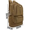 Mochila Masculina Notebook 15.6 Lona Fundo Expansível Camping Reforçada Grande Feminina - Creme - 2