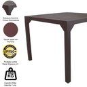 Ver imagem 4 de Mesa Quadrada Haiti 60cm Tampo Ripado em Alumínio Cozinha Edícula Trama Original