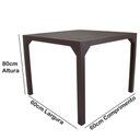 Ver imagem 3 de Mesa Quadrada Haiti 60cm Tampo Ripado em Alumínio Cozinha Edícula Trama Original