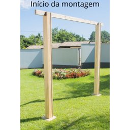 Pergolado de Madeira 2,90x2,90 Metros - Modelo Cabernet Sauvignon - Pensemadeiras - Única Único - 6
