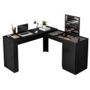 Ver imagem 5 de Escrivaninha Penteadeira de Canto Twister Preto Fosco