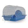 Gaiola Hamster N209 Pequena Zincada Prata Fundo Azul - 1