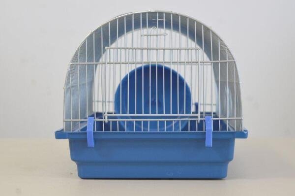 Gaiola Hamster N209 Pequena Zincada Prata Fundo Azul - 3