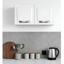 Ver imagem 1 de Armario Multiuso Lavanderia Cozinha Aço Branco - Aço 80 cm 2 Portas - Branco