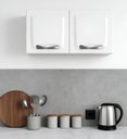 Ver imagem 1 de Armario Multiuso Lavanderia Cozinha Aço Branco - Aço 80 cm 2 Portas - Branco
