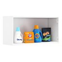 Ver imagem 3 de Armario Multiuso Lavanderia Cozinha Aço Branco - Aço 80 cm 2 Portas - Branco