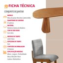Ver imagem 6 de Sala de Jantar Mesa Noronha 220cm Tampo Laminado Barril com 8 Cadeiras Bella Mobillare