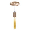 Ver imagem 1 de Pendente Tubo Cilindro Alumínio Cobre Escovado + Filamento Carbono T30 110V St458