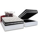 Ver imagem 1 de Cama Box Baú Casal: Colchão Molas Anjos MasterPocket Ensacadas Classic + Base CRC Courano White(138x