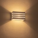 Ver imagem 4 de Arandela Frisada Luminária Branca para Muro Parede Externa G9 St548