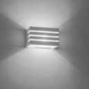 Ver imagem 5 de Arandela Frisada Luminária Branca para Muro Parede Externa G9 St548