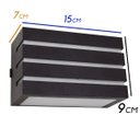 Ver imagem 2 de Kit 3x Arandela Frisada Policarbonato Marrom para Área Externa e Interna + Lâmpada LED 5W 3000K