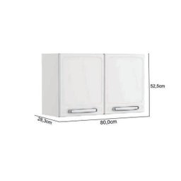 Armário Duplo Bertolini Evidence Aço 2 portas - Branco - 3