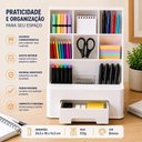 Ver imagem 2 de Organizador de Mesa Dello Multiuso com Gaveta Inferior Branca