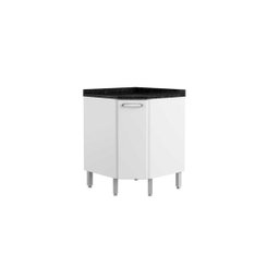 Armário Balcão Canto Bertolini Evidence Aço 1 porta com tampo - Branco - 1