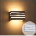 Ver imagem 5 de Kit 6x Arandela Frisada Policarbonato Branca para Área Externa e Interna + Lâmpada LED 5W 3000K