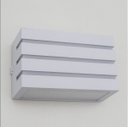 Ver imagem 1 de Kit 3x Arandela Frisada Policarbonato Branca para Área Externa e Interna + Lâmpada LED 5W 3000K