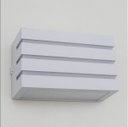 Ver imagem 1 de Kit 3x Arandela Frisada Policarbonato Branca para Área Externa e Interna + Lâmpada LED 5W 3000K