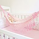 Ver imagem 3 de Rede de Dormir para Berço de Bebê 100% Algodão Várias Cores: Rosa Bebê