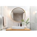 Ver imagem 3 de Espelho Redondo com Borda de Madeira Natural 80cm