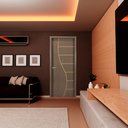 Ver imagem 5 de Kit Porta de Madeira Decorada 215x84cm com Batente de Mdf Ultra 12cm Cantareira Mgm