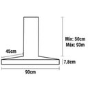 Ver imagem 5 de Coifa Parede Slim Nardelli Vidro Curvo Inox 90cm 127V