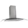 Coifa Parede Slim Nardelli Vidro Curvo Inox 90cm 127V - 1
