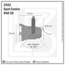 Ver imagem 3 de Spot de Sobrepor Cênico Par 30 com Canopla - Preto - 2553-3