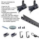 Ver imagem 2 de Trilho Perfilado com 2 Spots Cênicos Par 20 - Branco - 2580-4