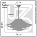 Ver imagem 6 de Lustre Pendente Lotus - 2304 - Desmontada