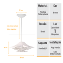 Ver imagem 3 de Lustre Pendente Lotus - 2304 - Desmontada