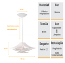Ver imagem 3 de Lustre Pendente Lotus - 2304 - Desmontada