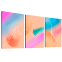 Ver imagem 1 de Quadro Decorativo Trio Abstrato Pintura Colorida