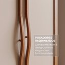 Ver mais imagens de Guarda-Roupa Casal com Espelho 6 Portas e 6 Gavetas Multimóveis Crnvh-GRP137 Cinamomo/Bege