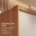 Ver imagem 7 de Guarda-Roupa Casal com Espelho 6 Portas e 6 Gavetas Multimóveis Crnvh-GRP137 Cinamomo/Bege