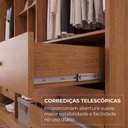 Ver imagem 3 de Guarda-Roupa Casal com Espelho 6 Portas e 6 Gavetas Multimóveis Crnvh-GRP137 Cinamomo/Bege