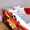 Ver imagem 4 de Mini Cama Carro Piloto Fórmula 96 Mdf Montessoriana Colchão Incluso Quarto Infantil Menino Vermelho