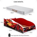Ver imagem 6 de Mini Cama Carro Piloto Fórmula 96 Mdf Montessoriana Colchão Incluso Quarto Infantil Menino Vermelho